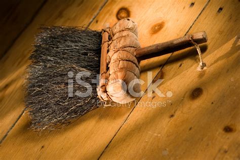 Antique Handmade Broom Stock Photos