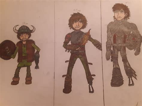 My Drawing Of A Brief Evolution Of Hiccup Horrendous Haddock Iii The3rd Rhttyd