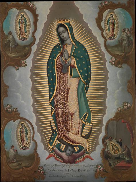 nicolás enríquez the virgin of guadalupe with the four apparitions mexican the
