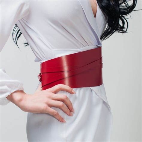 Wide Leather Belt Underbust Corset Belt Wide Red Belt Leather Etsy