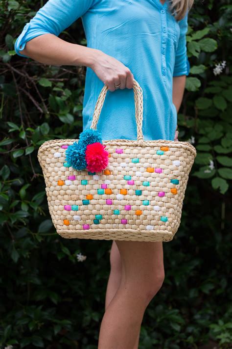 Picture Of Colorful Diy Painted Straw Tote Bags 6