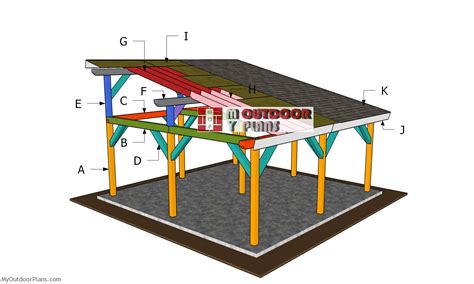 12x16 Lean To Pavilion Roof Plans Myoutdoorplans Free Woodworking