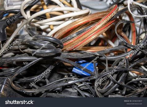 Many Messy Tangled Electrical Cables Stock Photo 2236333877 Shutterstock