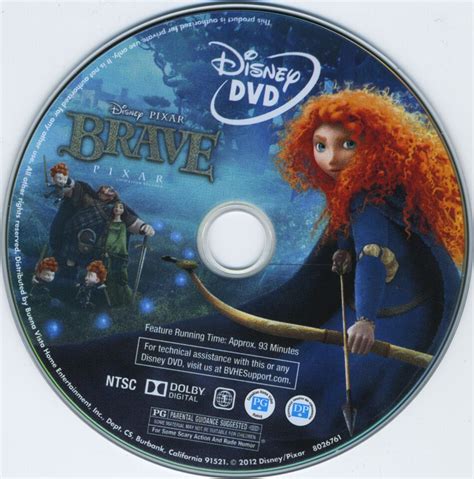 Brave 2012 R1 Cartoon Dvd Cd Label Dvd Cover Front Cover