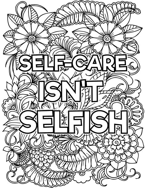 10 Mental Health Affirmations Coloring Book Pages Etsy