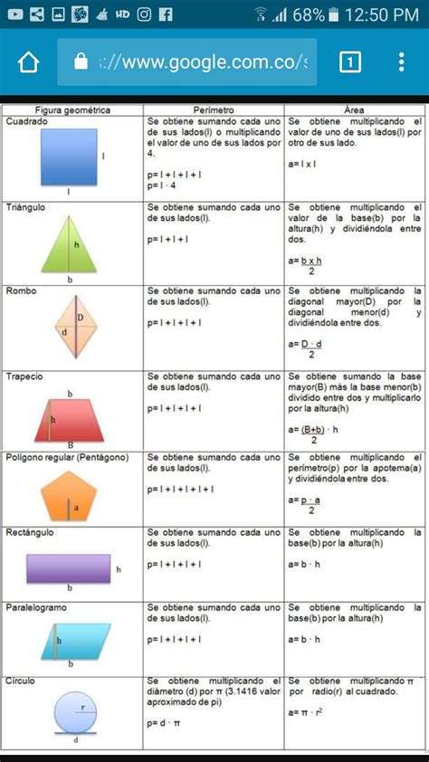 Formulas De Las Figuras Geometricas Ayuda Por Favor Brainlylat