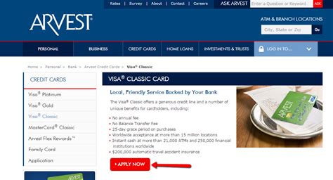 No annual fee & rewards. How to Apply to Arvest Classic Visa Credit Card - CreditSpot