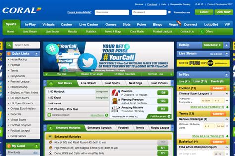 Min £5 bet within 14 days of account reg at min odds 1/2 = 4 x £5 free bets. Coral | Betting Sites