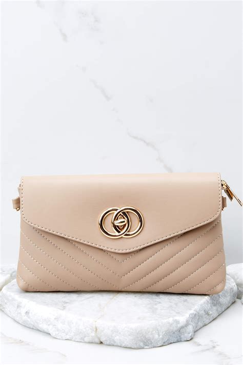 Luxurious Beige Vegan Leather Clutch Quilted Clutch Bag 2800