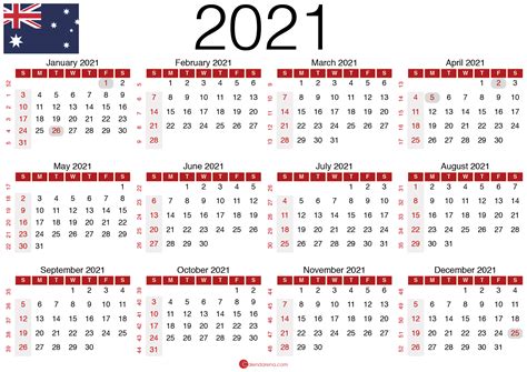 Free 2021 Calendar By Mail Australia Printable 2021 Australia