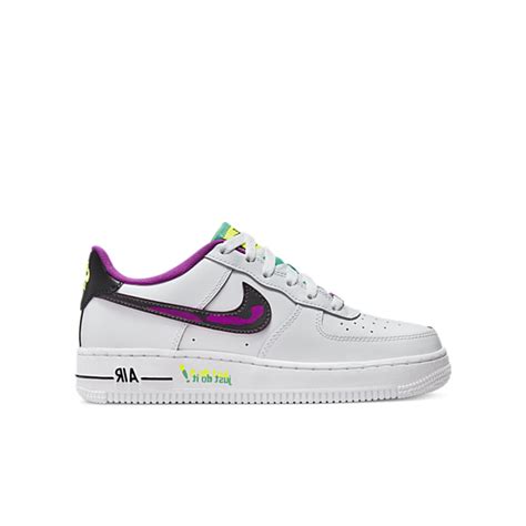 Nike Air Force 1 Low 07 Lv8 Just Do It White Vivid Purple Gs Dx3933 100