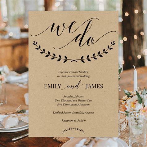 Wedding Invitation Template Download Printable Wedding Invitation