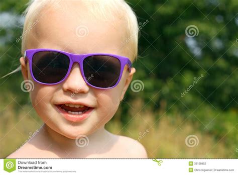Happy Baby Boy Wearing Sunglasses Stock Photo Image Of Toddler Sunny