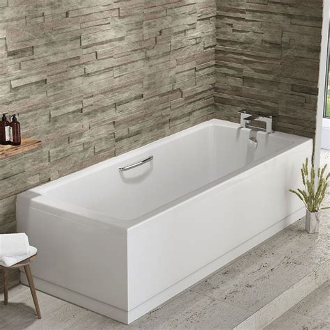 Rockall 1675 X 700 Twin Grip Single Ended Straight Bath Bathroom Deal