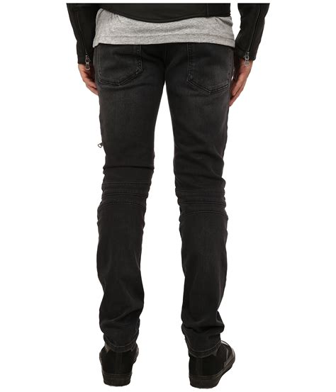 Balmain Zipper Jeans In Black For Men Lyst