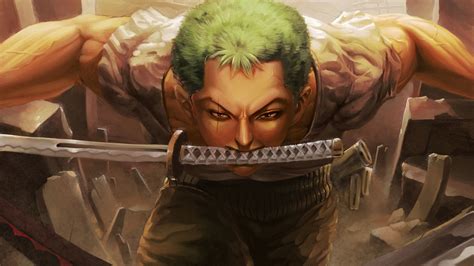One Piece Roronoa Zoro Keeping A Sword On Mouth K HD Anime Wallpapers
