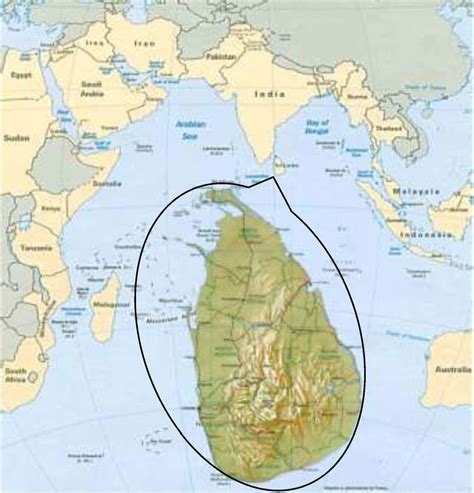 India Map With Sri Lanka