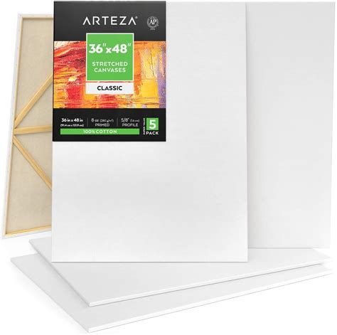 Stretched Canvas Classic 36 X 48 In Pack Of 5 Arteza