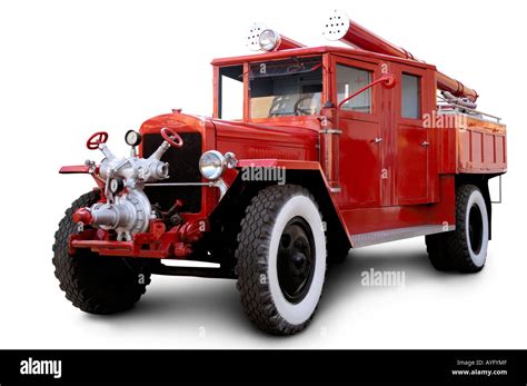 Retro Fire Engine Stock Photo Alamy