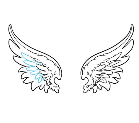 How To Draw Angel Wings Easy Step By Step Angel Wings Drawing Tutorial