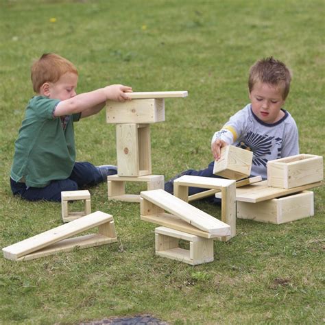 Giant Outdoor Wooden Hollow Building Blocks Small Wooden Playset