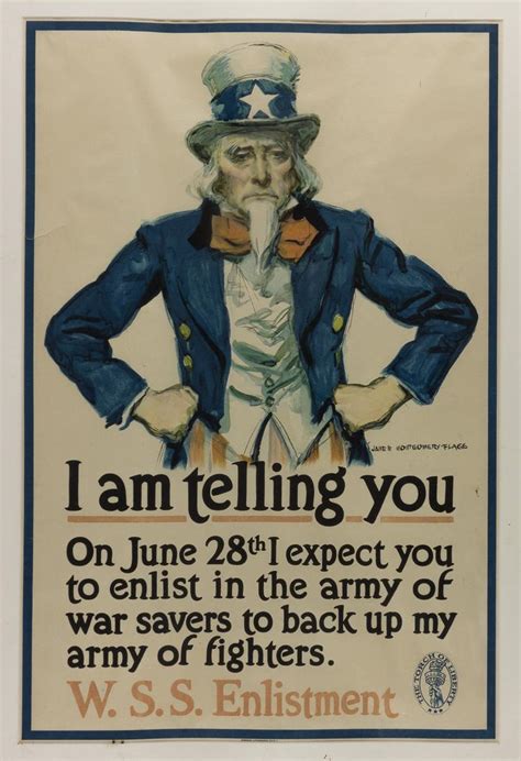 Lot Uncle Sam World War I Propaganda Poster