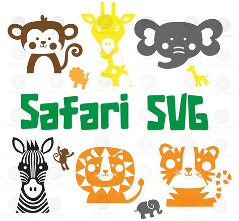 Safari Animals Svg Jungle Animals Svg Giraffe Svg Panda Svg Lion S