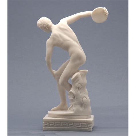 Discobolus Discus Thrower Nude Male Athlete Greek Roman Statue Sculpture