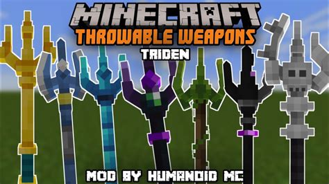 Keren Weapon Mod Minecraft Pe Throwable Weapons Addon Trident