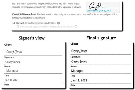 Customize The E Signature Field To Hide The Name And Date Below The