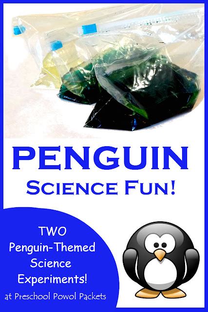 Penguin Science Experiment Preschool Powol Packets