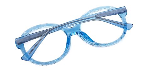 Blue Round Unique Full Rim Tr90 Medium Glasses For Female From Wherelight