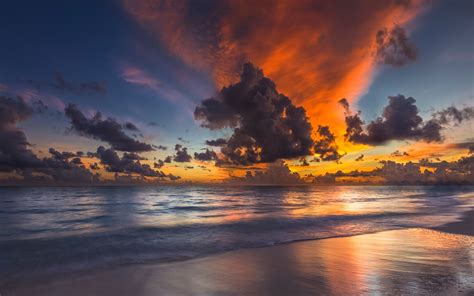 Nature Sunset Beach Maldives Sea Sky Clouds Landscape Tropical Waves Coast Wallpapers