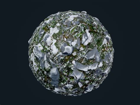 Sorted by categories, colors and tags. Snow Ice Ground Seamless PBR Texture 05 3D model