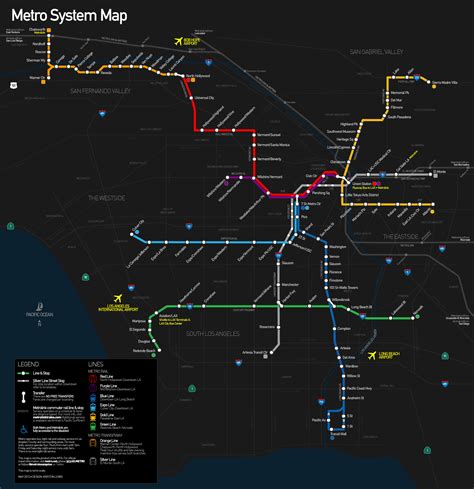 Los Angeles Metro Rail Map