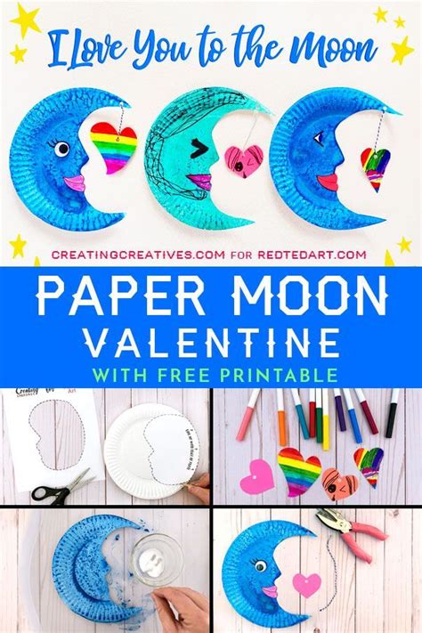 Lunar eclipse 2021 in india: Paper Plate Moon for Valentine's Day - Red Ted Art - Make ...