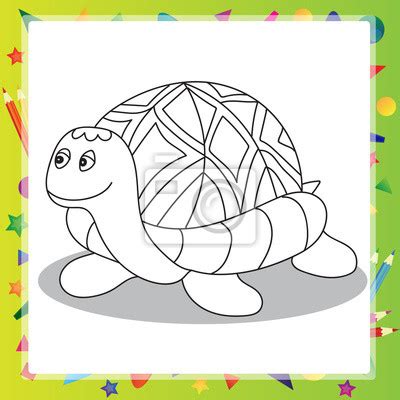 De ilustração desenhos animados tartaruga colorir livro pinturas