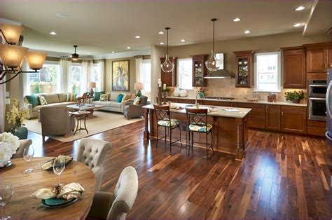 Ideally, there would also be the same type of flooring. 46 Stunning Farmhouse Decorating Open Kitchen to Living ...