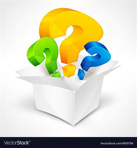 Question Marks In Box Royalty Free Vector Image