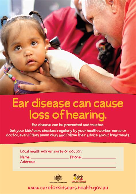 Care For Kids Ears A2 Poster Ear Disease Can Cause Loss Of Hearing