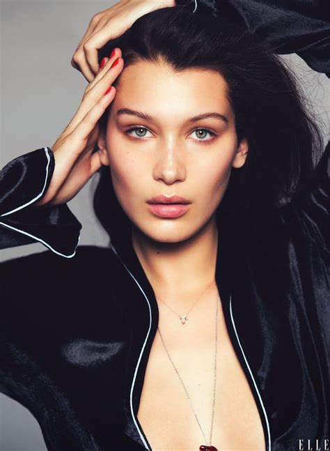 Bella Hadid Wears Sexy Black Designs For An Elle Us May 2015 Editorial
