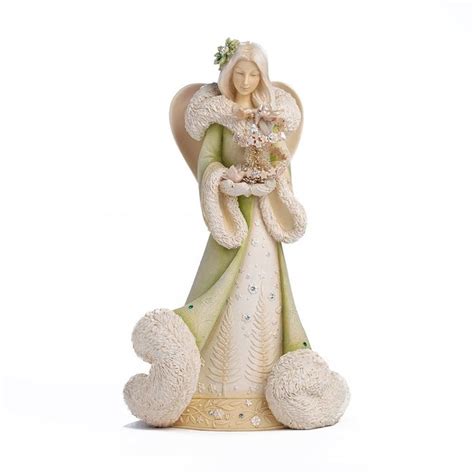 Enesco Foundations T Christmas Angel With Tree Figurine 925 Inch