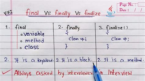 Difference Between Final Finally And Finalize Final Vs Finally Vs