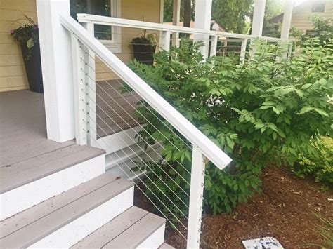 White Aluminum Cable Railing Oconomowoc Wi Cable Railing Deck