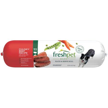 Top rated food made from natural and fresh ingredients. Freshpet Healthy & Natural Dog Food, Fresh Beef Roll, 6lb ...