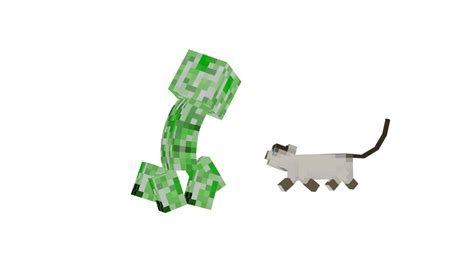 Creeper Running With A Cat By Dan Player On Deviantart