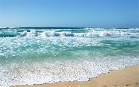 Hawaii Beach Waves Picture Hd Wallpaper Desktop