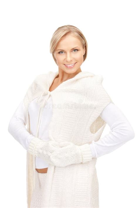 Beautiful Woman In White Sweater Stock Image Image Of Beautiful