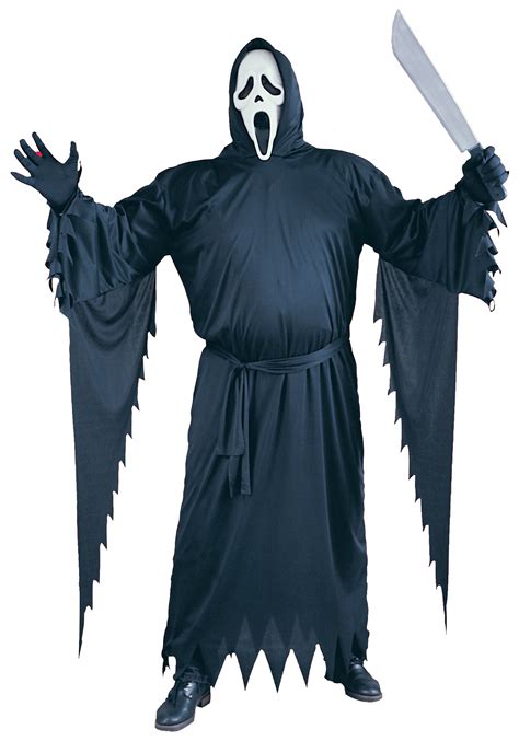 Plus Size Ghostface Scream Costume Mens Scream Scary Costumes