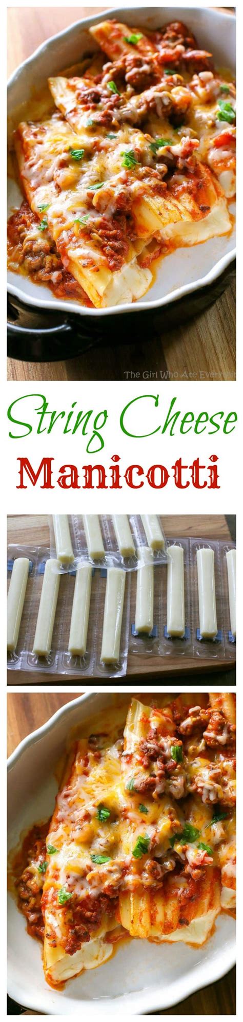 String Cheese Manicotti The Girl Who Ate Everything